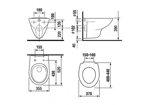 Инсталляция с унитазом Roca Mateo 7893100010