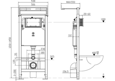 Система инсталляции для подвесного унитаза Iddis Unifix UNI0000i32