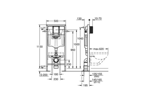 Система инсталляции для унитаза Grohe Rapid SL 38584001