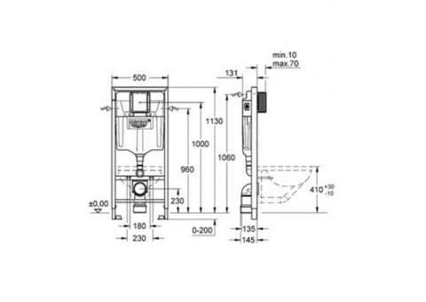 Система инсталляции для подвесного унитаза Grohe Rapid SL 38528001