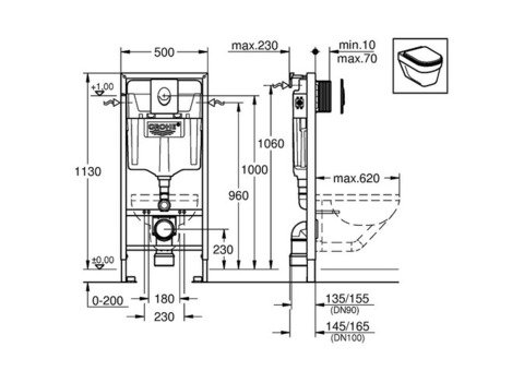 Система инсталляции для унитаза Grohe Rapid SL 38721001