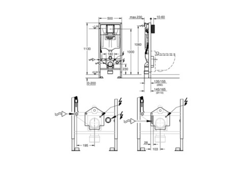 Система инсталляции для унитаза-биде Grohe Rapid SL 39112001