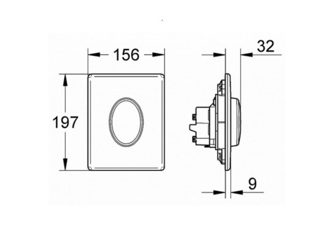 Кнопка для инсталляции Grohe Skate Air 38564000