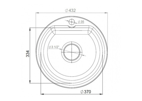 Кухонная мойка GranFest Smart GF-SM 435 D432 мм композитная песочная