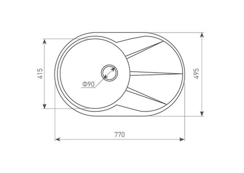 Кухонная мойка Zigmund & Shtain Kreis OV 770B гранитная Млечный путь