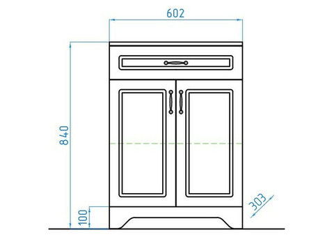 Комод Style Line Олеандр-2 60 рельеф пастель