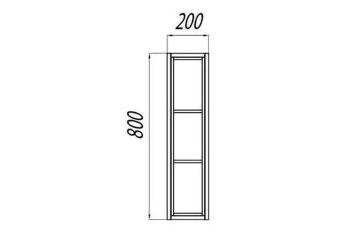 Модуль для зеркала Акватон Брук 1A200903BCDF0 20 открытые полки