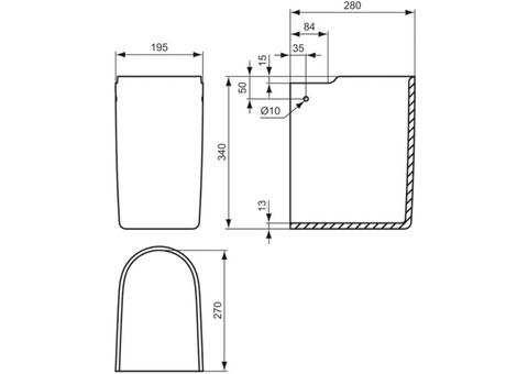 Полупьедестал Ideal Standard Connect E797401