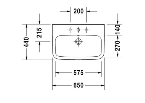 Раковина подвесная Duravit Durastyle 231965 650х440 мм