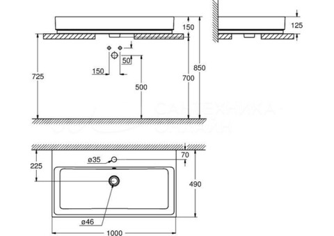 Раковина накладная Grohe Euro Cube 3947500H