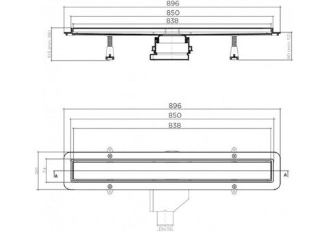 Душевой лоток Pestan Betto Compact Line 850