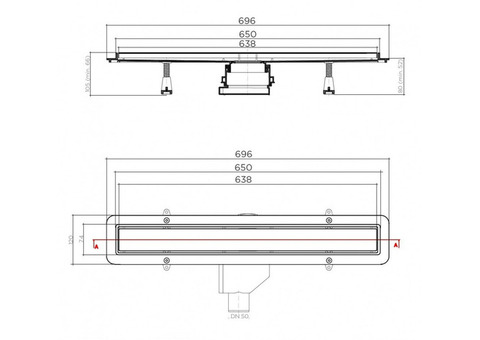 Душевой лоток Pestan Betto Compact Line 650