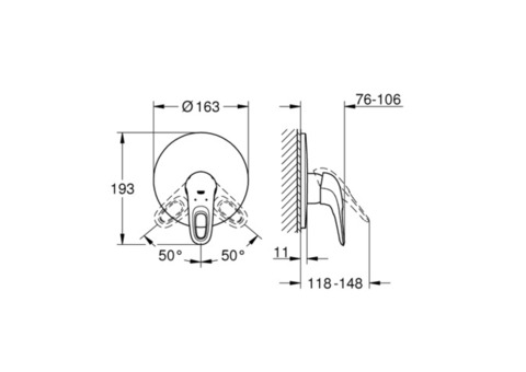 Внешняя часть смесителя для душа Grohe Eurostyle New 19507LS3