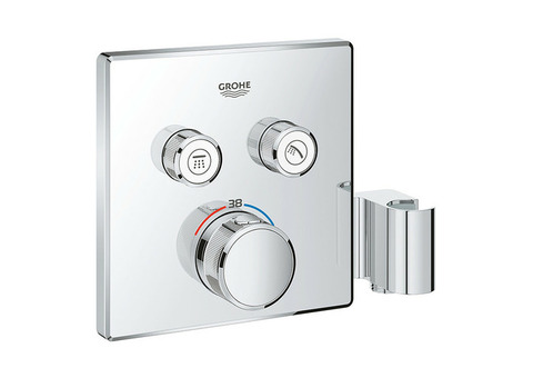 Внешняя часть термостата Grohe Grohtherm SmartControl 29125000 со встроенным держателем ручного душа