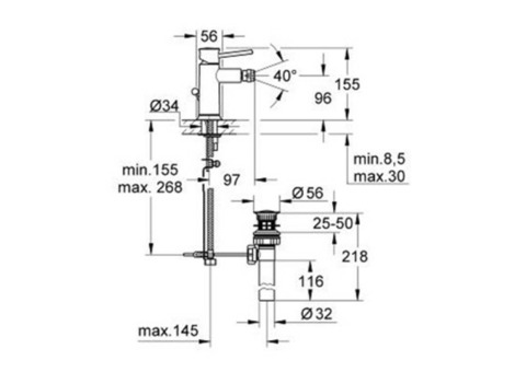 Смеситель для биде Grohe BauClassic 32864000