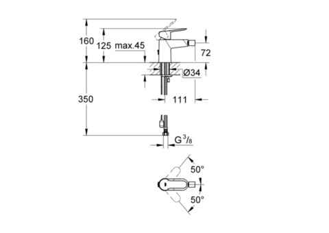 Смеситель для биде Grohe BauEdge 23332000