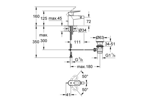 Смеситель для биде Grohe BauLoop 23338000