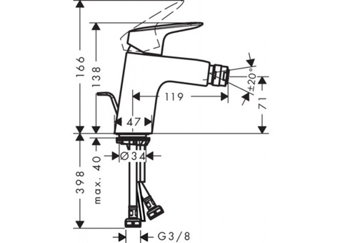 Смеситель для биде Hansgrohe Logis 71204000