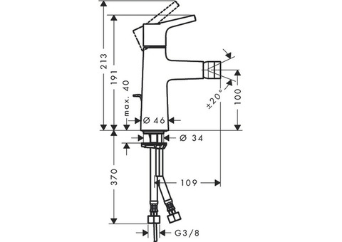 Смеситель для биде Hansgrohe Talis S 72200000