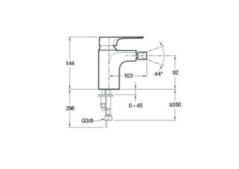 Смеситель для биде Jacob Delafon Aleo+ E72317-CP