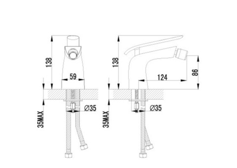 Смеситель для биде Lemark Melange LM4908CW