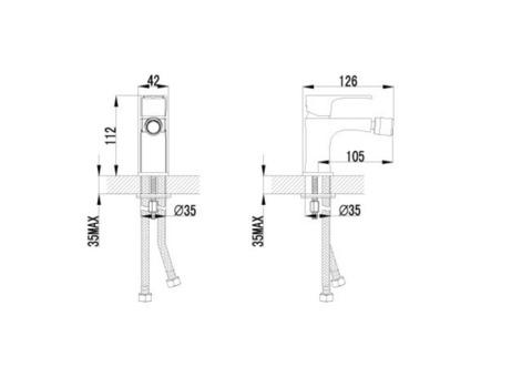 Смеситель для биде Lemark Plus Factor LM1608C