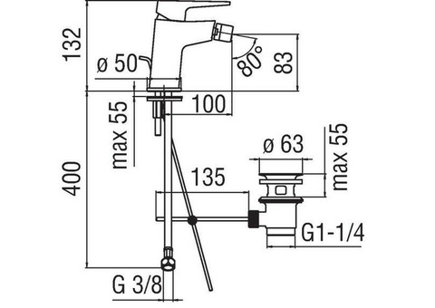 Смеситель для биде Nobili Nobi NB84119/1CR