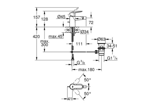 Смеситель для биде Grohe BauEdge 23331000