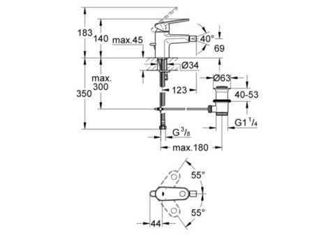 Смеситель для биде Grohe Europlus 33241002