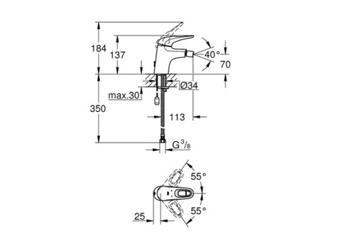 Смеситель для биде Grohe Eurostyle New 33566003