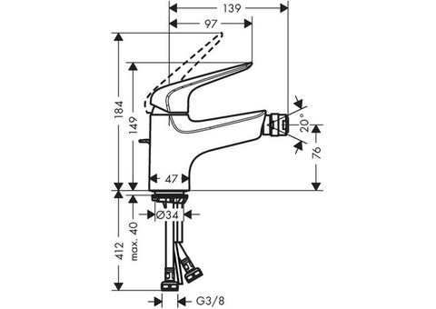 Смеситель для биде Hansgrohe Novus 71142000