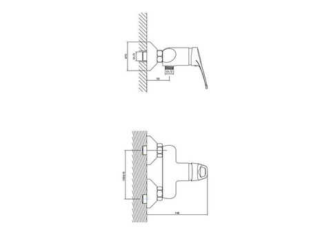 Смеситель для биде Decoroom DR37 DR37058