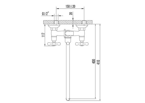 Смеситель для ванной Lemark Standard LM2151C