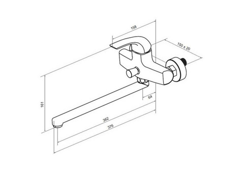 Смеситель для ванны Am.Pm Sense F7590000