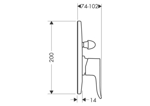 Смеситель для ванны Hansgrohe Metris 31484000