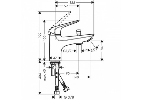 Смеситель для ванны Hansgrohe Novus 71321000