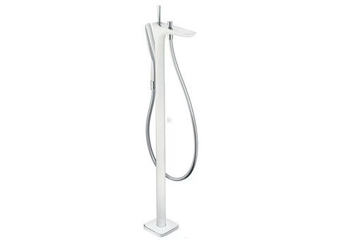 Смеситель для ванны Hansgrohe PuraVida 15473400 напольный белый/хром