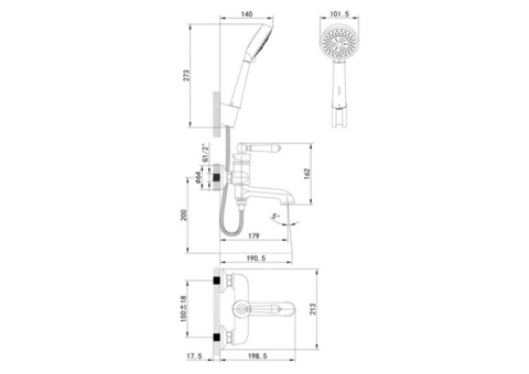 Смеситель для ванны Iddis Oxford OXFSB02i02 хром