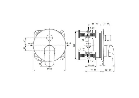 Смеситель для ванны Ideal Standard Ceraflex A6725AA