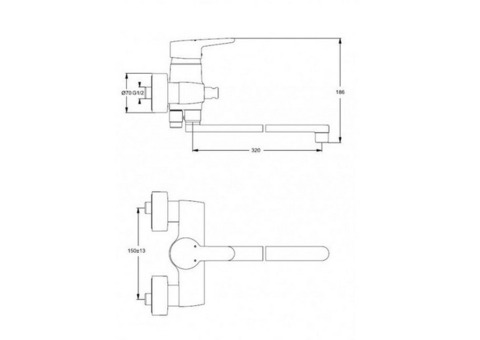 Смеситель для ванны Ideal Standard Connect Blue B9923AA