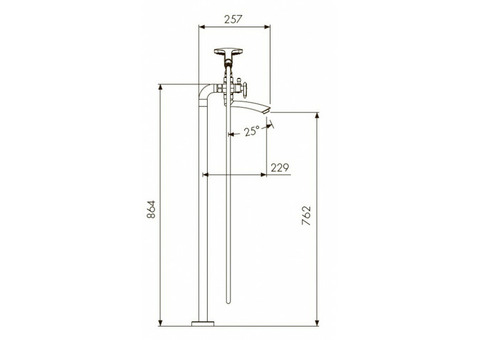 Смеситель для ванны Kaiser Trio 57222 хром