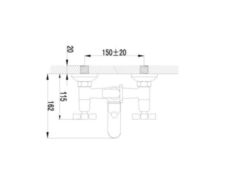 Смеситель для ванны Lemark Benefit LM2502C