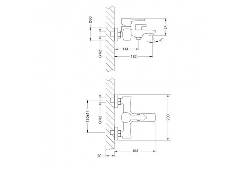 Смеситель для ванны Lemark Evitta LM0514C