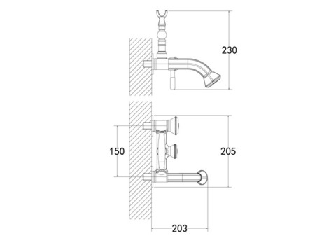 Смеситель для ванны Lemark Jasmine LM6612ORB