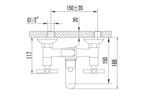 Смеситель для ванны Lemark Neo LM2202C