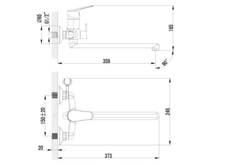 Смеситель для ванны Lemark Partner LM6551C