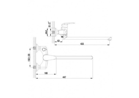 Смеситель для ванны Lemark Pramen LM3317C