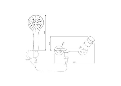 Смеситель для ванны Lemark Wing LM5302C