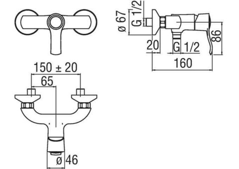 Смеситель для ванны Nobili Sofi SI98110/1CR