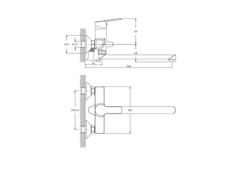 Смеситель для ванны Rush Victoria VI7135-16